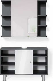Zestaw mebli łazienkowych antracyt 60x32x54 fynn
