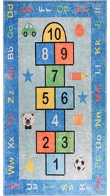 Niebieski dziecięcy dywan do zabawy odpowiedni do prania 80x120 cm Hopscotch Blue – Vitaus
