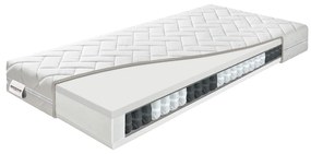 Twardy/średnio twardy sprężynowy materac dwustronny 160x200 cm Comfort Flow – BENAB
