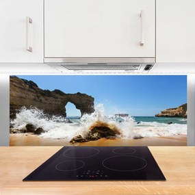 Panel Szklany do Kuchni Szum Fal Na Brzegu