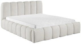 Jasnoszare łóżko tapicerowane chmurka C2-N08