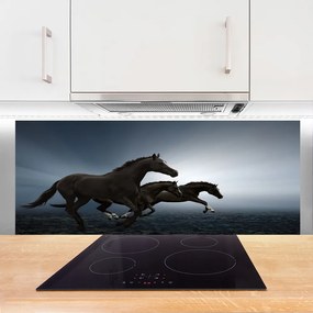 Szkło Ozdobne do Kuchni Konie Na Wolnym Wybiegu