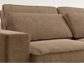 Jasnobrązowy narożnik z tkaniny szenilowej (prawostronny/w kształcie litery L) Kirou – Maison de Rêve