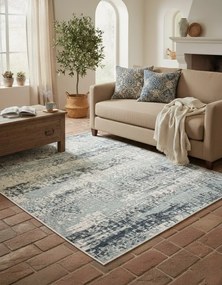 Przecierany szary dywan w nowoczesnym stylu A0-H52