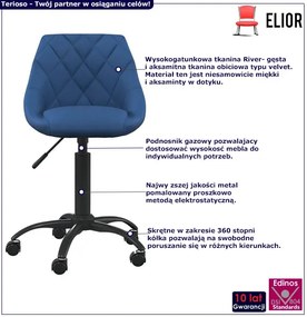 Niebieski fotel obrotowy do biura T5-S27