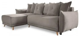 Jasnobrązowy sztruksowy rozkładany narożnik (strona zmienna) Lazy Lukka – Miuform