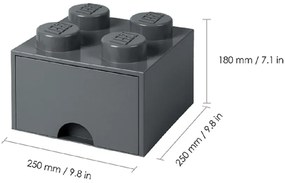 Ciemnoszary dziecięcy pojemnik z szufladą LEGO®