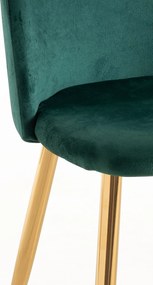 Zestaw 4 Krzese Vint Aksamitne Golden