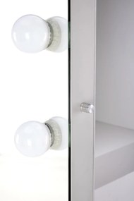 Duże lustro z żarówkami LED Pearl Halmar