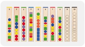 Drewniana gra edukacyjna logiczne koraliki viga toys 104 elementy