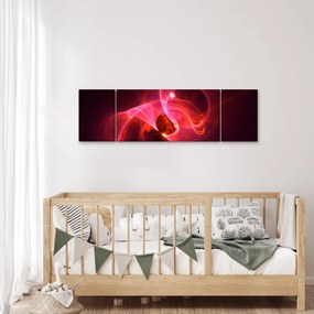 Nowoczesny obraz różowej abstrakcji (170x50 cm)