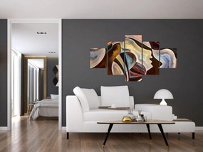 Obraz - Abstrakcja głów (125x70 cm)