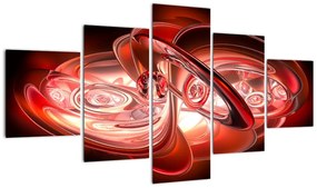 Obraz - czerwone kształty (125x70 cm)