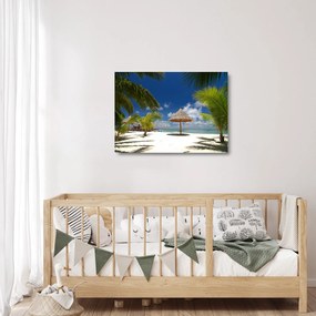 Obraz na szkle - Plaża z białym piaskiem (70x50 cm)