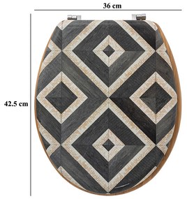 Deska sedesowa MOZAIK, 36 x 42,5 x 5,35 cm