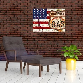 Obraz - Vintage flaga (70x50 cm)