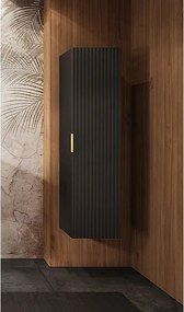 Słupek łazienkowy ryflowany FLOW 136 cm czarny