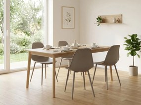 Krzesło do kuchni OSAKA plastikowe, szarobrązowe