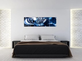 Obraz abstrakci - koła (170x50 cm)
