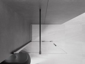 Mexen Velar ścianka prysznicowa rozsuwana Walk-in 85 x 200 cm, transparent 8 mm, czarna - 871-085-000-03-70