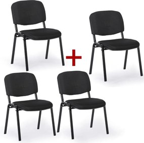 Krzesło konferencyjne VIVA PLUS 3+1 GRATIS - czarne nogi, czarne