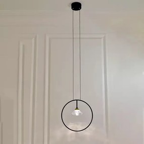 Wisząca lampa ring z akrylowym kryształkiem Tiffany No.1