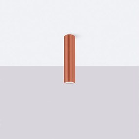 Lampa sufitowa minimalistyczny Gloow, aluminium - 1 źródło światła 4000K - L.6.5 x H.30 cm - ochra czerwona