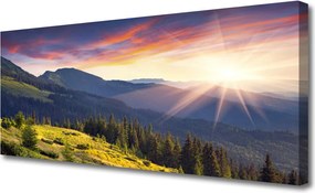 Obraz canvas Panorama Gór o Poranku