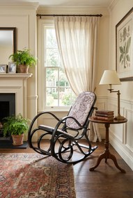 Drewniany fotel bujany w kolorze Wenge H3-F78