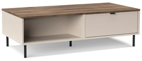 Ława do Salonu z Szufladami BLUSH 110 cm Kaszmir/ Dąb castello Nowoczesna