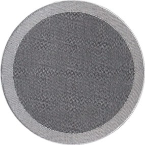 Dywan zewnętrzny Miovani szary 120 cm x 120 cm koło