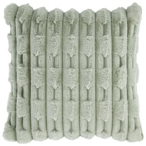 Poduszka dekoracyjna z mikropluszu 50x50 cm Carved Fur – Bianca