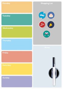 Magnetyczna tablica 30x42 cm Week Planner – Balvi