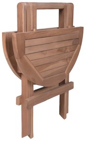 Okrągły stolik ogrodowy z litego drewna tekowego ø 50 cm Luang – Garden Pleasure