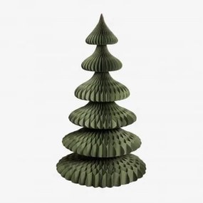 Choinka Z Papieru Aurina Zielony Pesto Ze Złotym Brzegiem & ↑140 Cm - Sklum