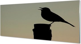 Szkło do Kuchni na Ścianę Sylwetka Czarnego Ptaka