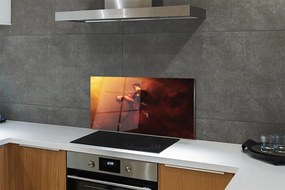 Szklany Panel Tancerze w Deszczu i Dymie