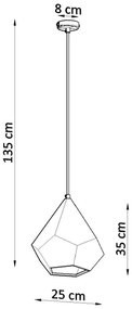 Lampa wisząca PAVLUS ceramiczna biała SOLLUX  LIGHTING