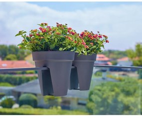 Wisząca doniczka na balustradę z plastiku z recyklingu ø 30 cm Capri – Artevasi