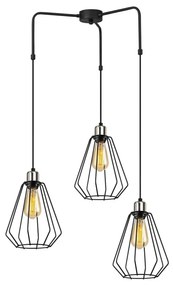 Czarna metalowa lampa wisząca Opviq lights Mathaios