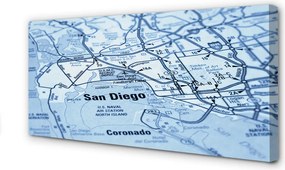 Obraz drukowany na płótnie Szczegółowa Mapa Miasta