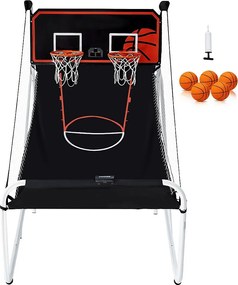 Składany Kosz do Koszykówki, SucceBuy Składana Gra w Koszykówkę do U użytku Wewnątrz z Podwójnym Rzutem dla 2 Graczy i 5 Piłek