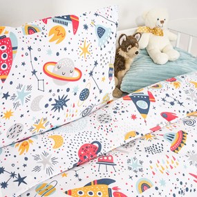4Home dziecięca pościel bawełniana do łóżeczka Cosmic Adventure, 100 x 135 cm, 40 x 60 cm