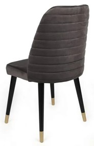 Zestaw krzeseł do jadalni Hugo Anthracite and Black, 2 szt.