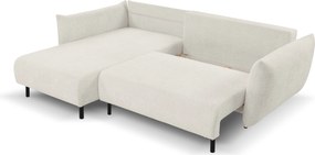 Masseno Narożnik UNO z funkcją spania i pojemnikiem na pościel Narozniki L, Rozkładana sofa - Kremowy, ANTHOLOGY 20