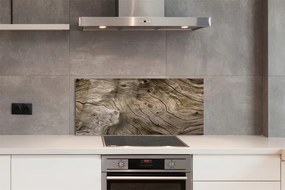 Szklany Panel Wyraziste Sęki Drewniane