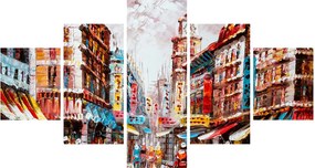 Obraz - Hong Kong, obraz olejny (125x70 cm)