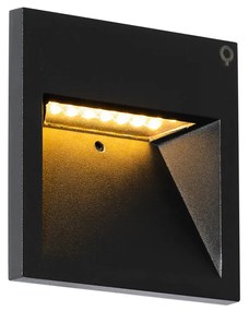 Zewnetrzna Nowoczesna lampa ścienna czarna z wbudowanym LED - Gem 2 Nowoczesny Oswietlenie zewnetrzne