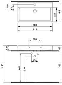 Szafka pod umywalkę HARMO 80 cm szaro-zielony półmat KROFAM