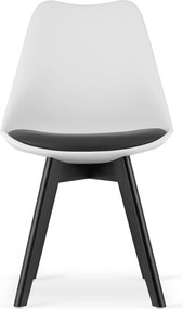 PROMOCJA Biało-czarne krzesło BALI MARK z czarnymi nogami II jakość